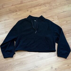 Old Navy Black Zip-Up Pullover